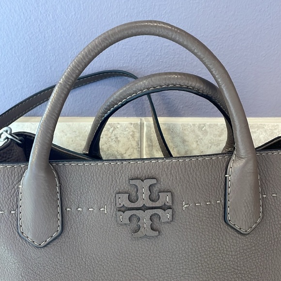 EUC Tory Burch McGraw triple compartment crossbody satchel tote - Picture 3 of 12